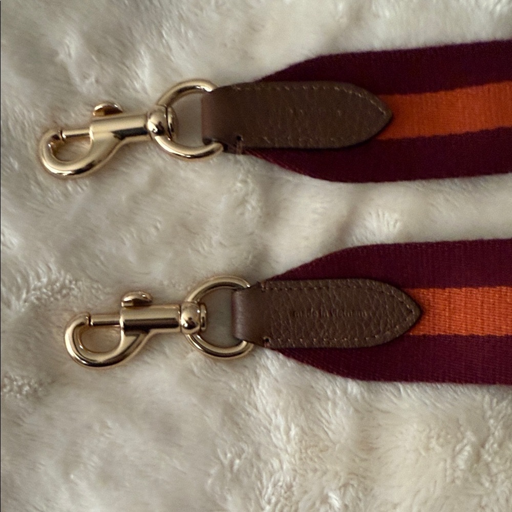 Coach Burgundy and Orange bag strap - Picture 5 of 7
